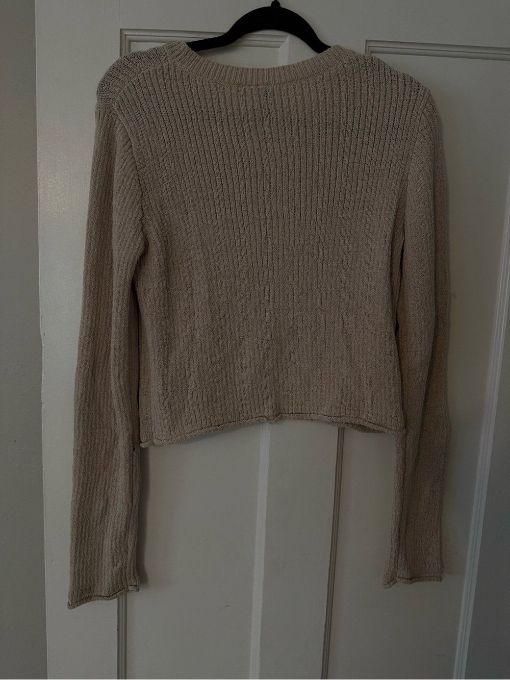 H&M Beige Ribbed Button-Up Cardigan - Picture 4 of 5